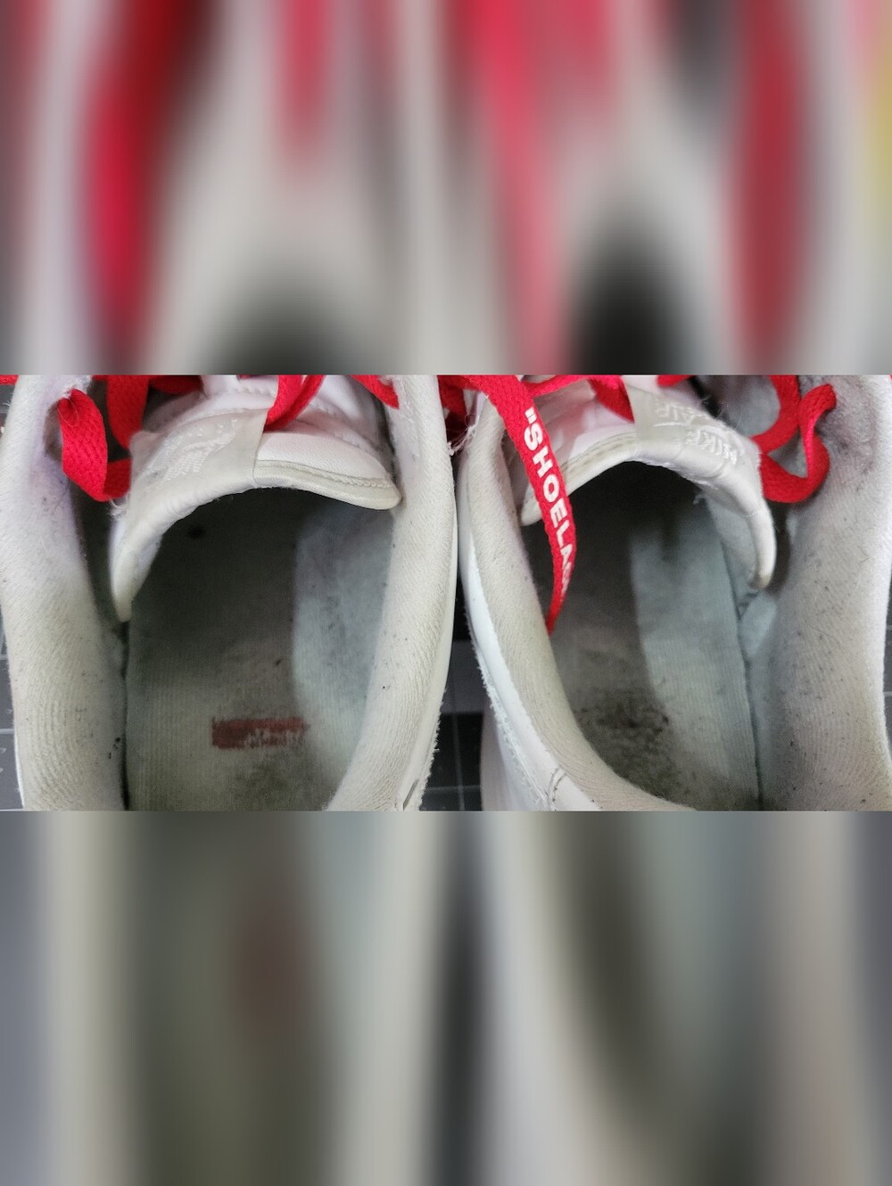 Nike Air Force 1 Low with Red Laces and Supreme Tab - Picture 6 of 10